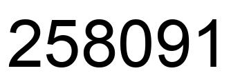 Number 258091 black image