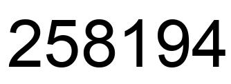 Number 258194 black image