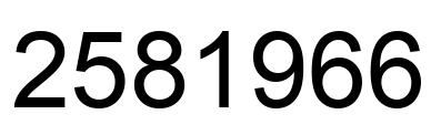 Number 2581966 black image