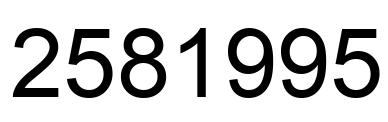 Number 2581995 black image
