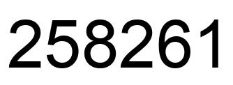 Número 258261 imagen negro