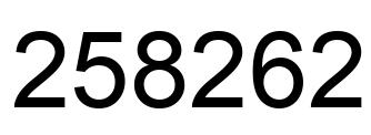 Número 258262 imagen negro