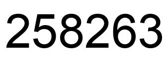 Número 258263 imagen negro