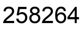 Número 258264 imagen negro