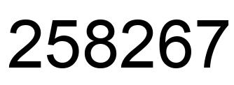 Número 258267 imagen negro