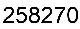 Número 258270 imagen negro