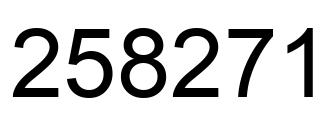 Número 258271 imagen negro