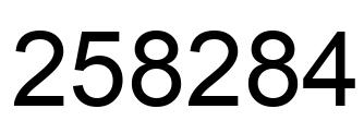 Number 258284 black image