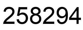Number 258294 black image
