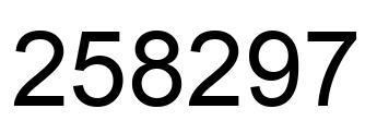 Number 258297 black image