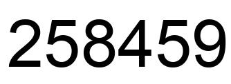 Number 258459 black image