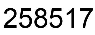 Number 258517 black image