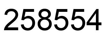 Number 258554 black image