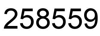 Number 258559 black image