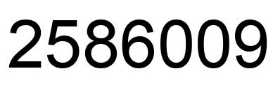 Number 2586009 black image