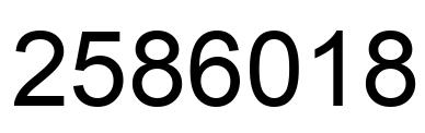 Number 2586018 black image
