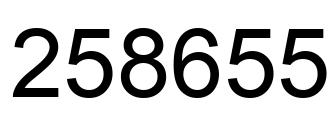 Número 258655 imagen negro