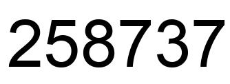 Number 258737 black image
