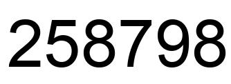 Número 258798 imagen negro