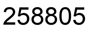 Número 258805 imagen negro