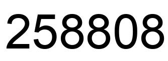 Número 258808 imagen negro