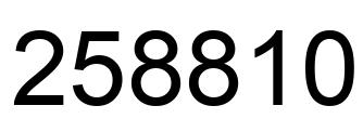 Number 258810 black image