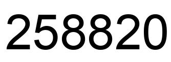 Número 258820 imagen negro