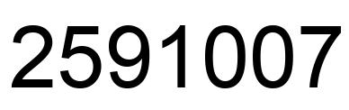 Number 2591007 black image