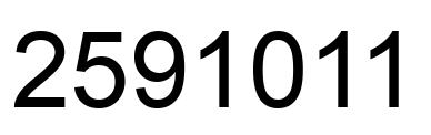Number 2591011 black image