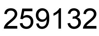 Número 259132 imagen negro