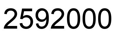 Number 2592000 black image