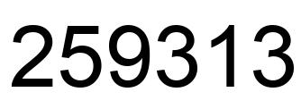 Number 259313 black image