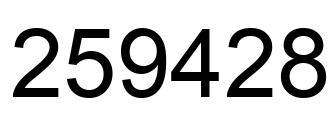Number 259428 black image