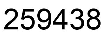 Number 259438 black image