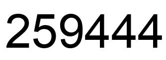 Number 259444 black image