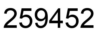 Número 259452 imagen negro