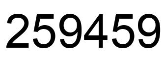 Number 259459 black image