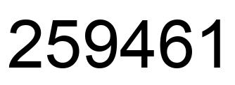 Número 259461 imagen negro