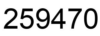 Número 259470 imagen negro