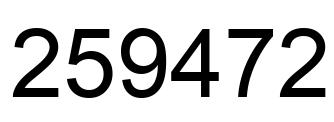 Number 259472 black image