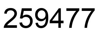 Number 259477 black image