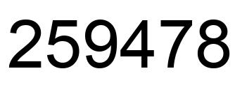 Number 259478 black image