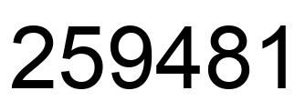 Number 259481 black image