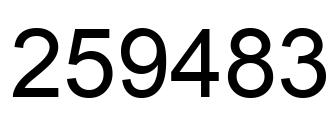 Número 259483 imagen negro