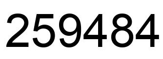 Number 259484 black image