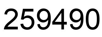Número 259490 imagen negro