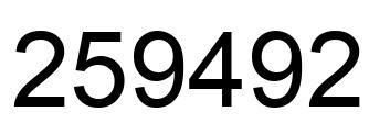 Número 259492 imagen negro