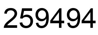 Número 259494 imagen negro