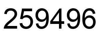 Número 259496 imagen negro