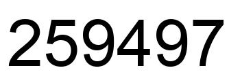 Número 259497 imagen negro